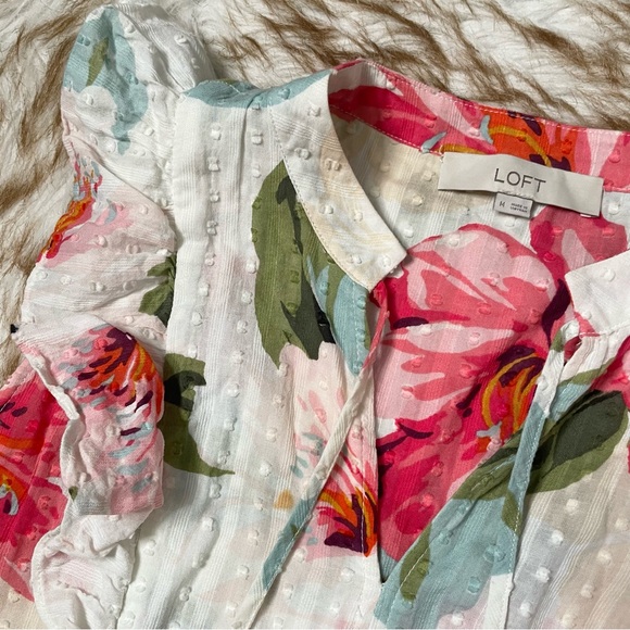 Loft Bouquet Ruffle Shell - Picture 7 of 9